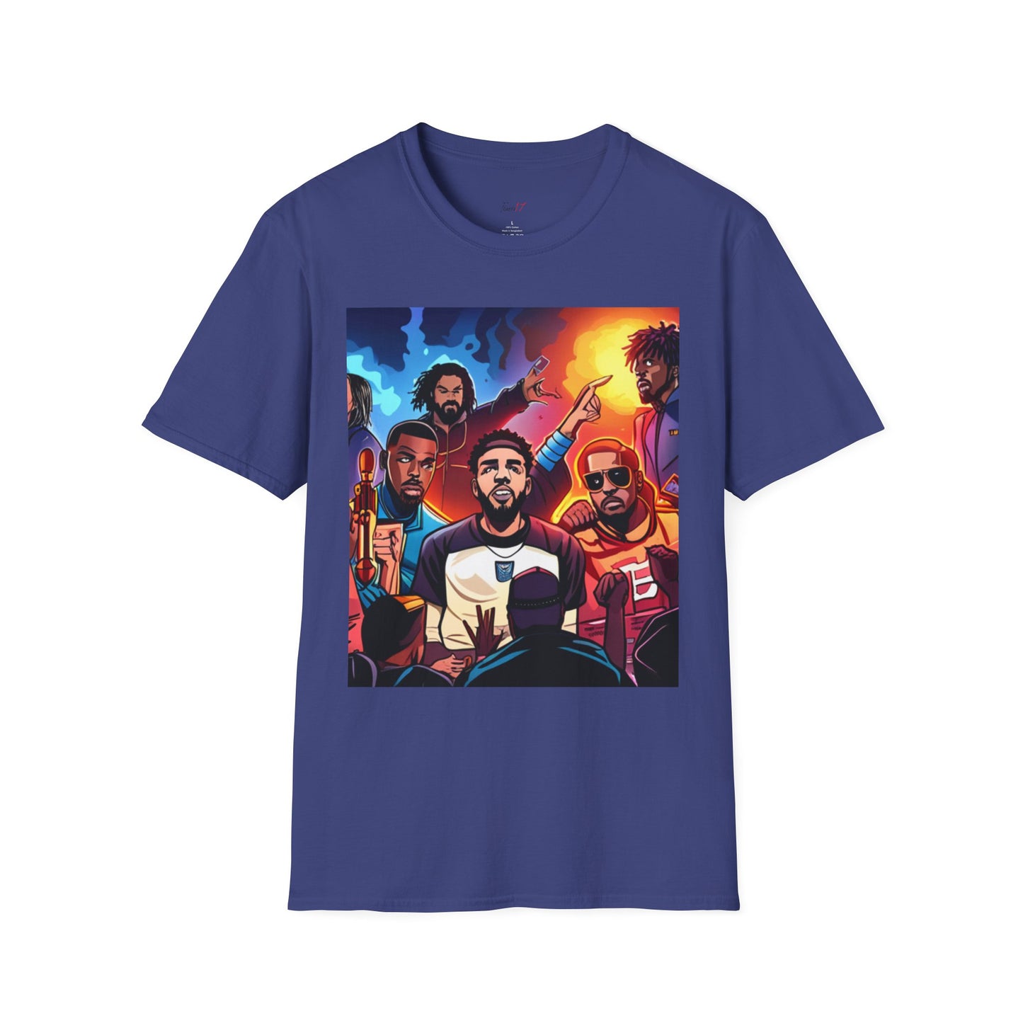 BIG 3 Unisex Softstyle T-Shirt with J Cole, Kendrick Lamar, and Drake Design