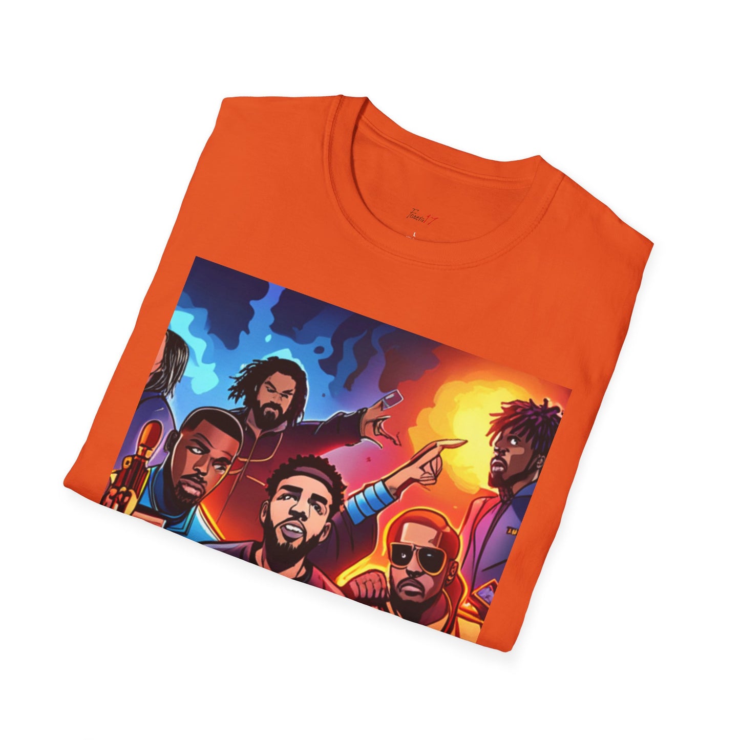 BIG 3 Unisex Softstyle T-Shirt with J Cole, Kendrick Lamar, and Drake Design