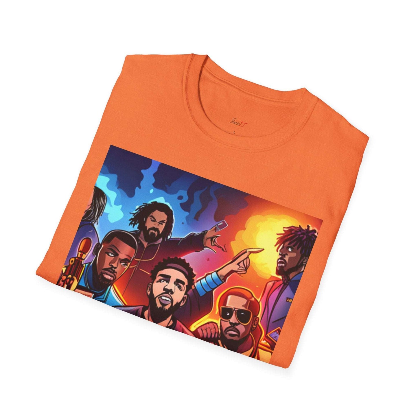 BIG 3 Unisex Softstyle T-Shirt with J Cole, Kendrick Lamar, and Drake Design
