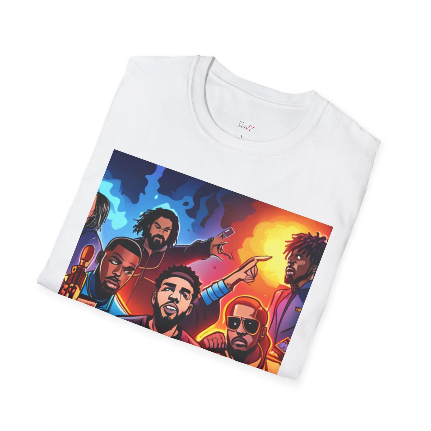 BIG 3 Unisex Softstyle T-Shirt with J Cole, Kendrick Lamar, and Drake Design