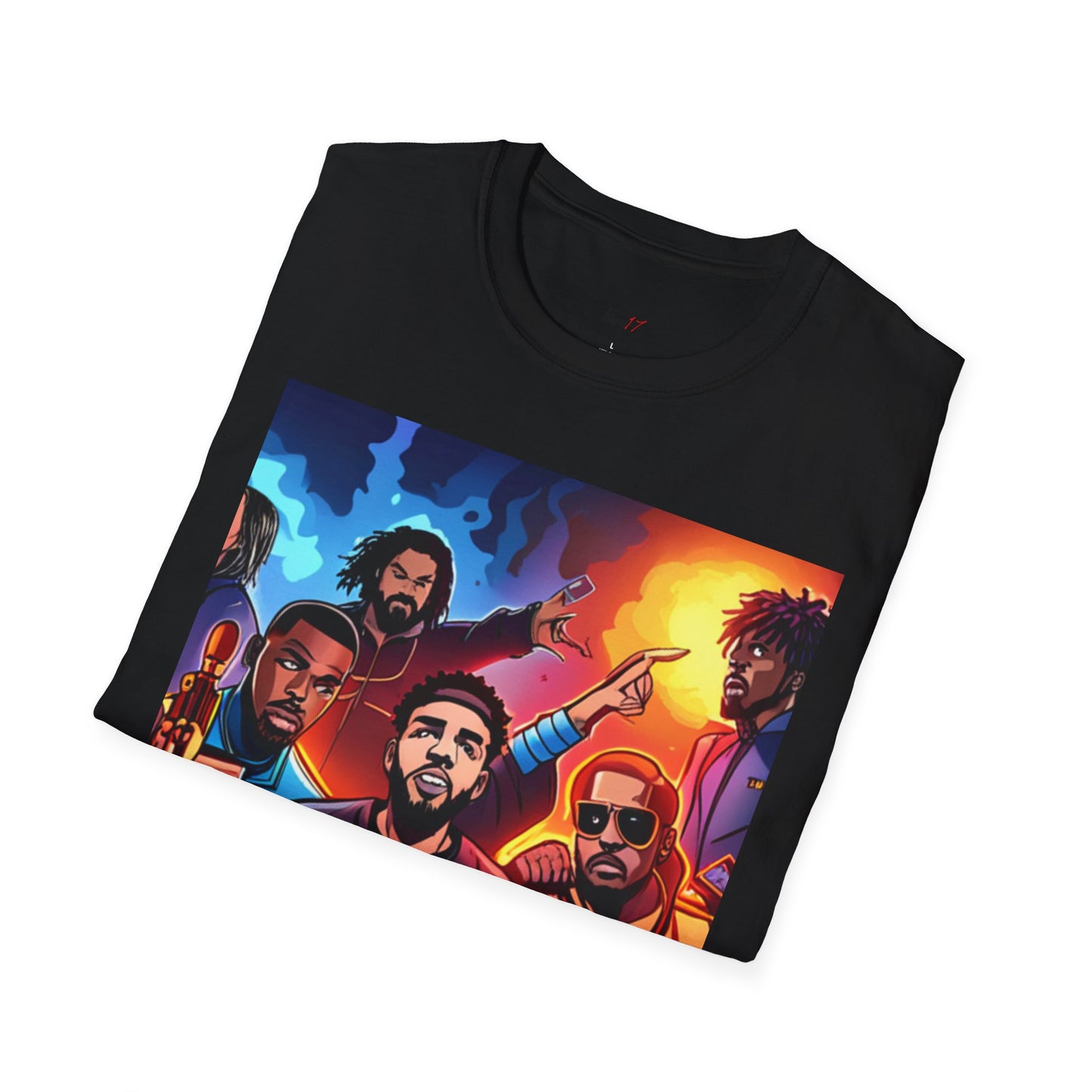 BIG 3 Unisex Softstyle T-Shirt with J Cole, Kendrick Lamar, and Drake Design