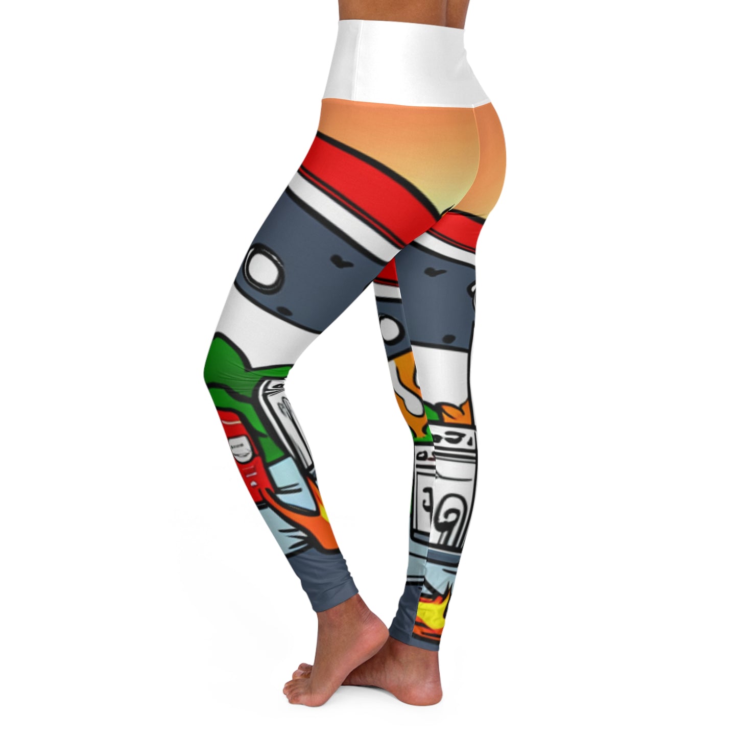 Forveva17 High Waisted Yoga Leggings (AOP)