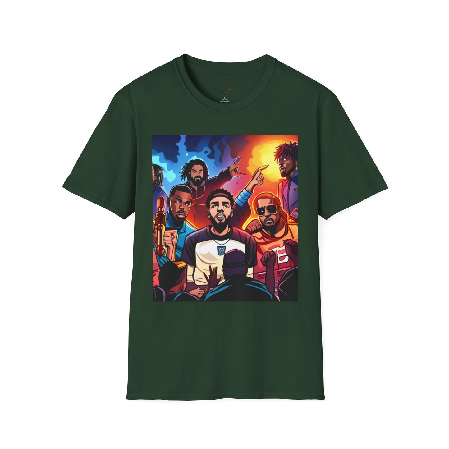 BIG 3 Unisex Softstyle T-Shirt with J Cole, Kendrick Lamar, and Drake Design