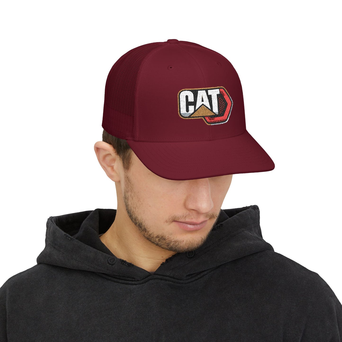 Caterpillar CAT logo embroidery Mesh Hat Cap