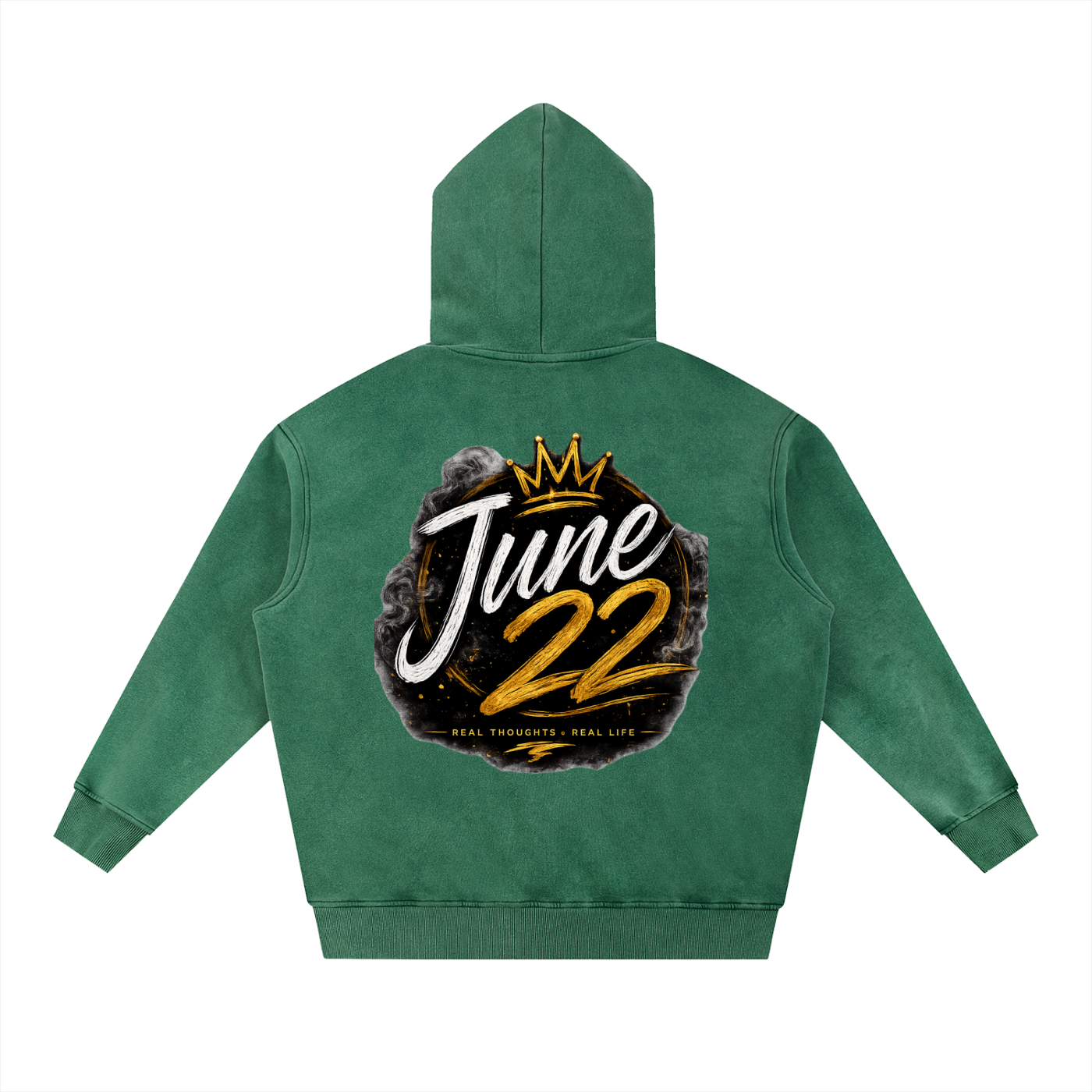 Foreva17 x June 22 Snow Wash Fleece Oversize Hoodie