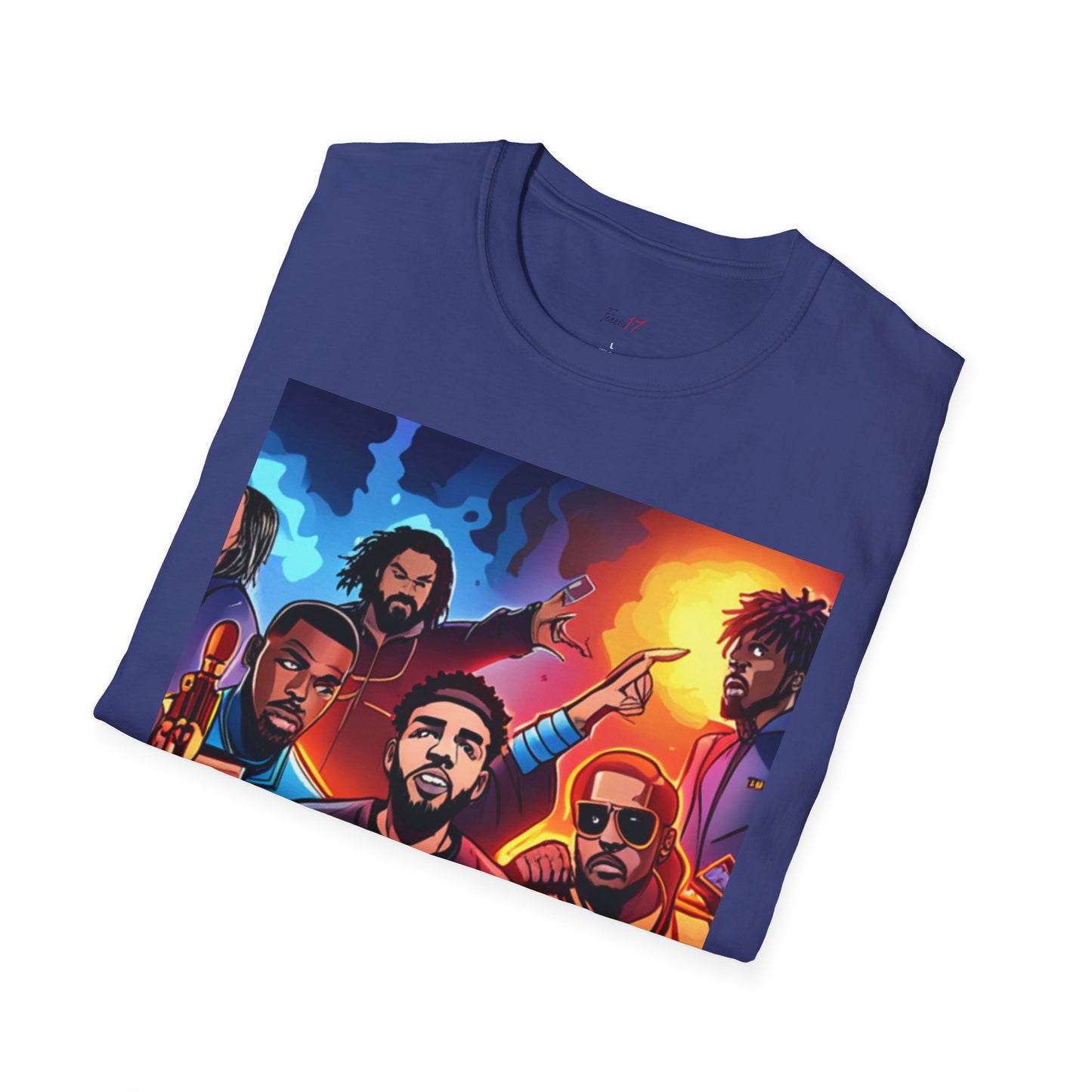 BIG 3 Unisex Softstyle T-Shirt with J Cole, Kendrick Lamar, and Drake Design
