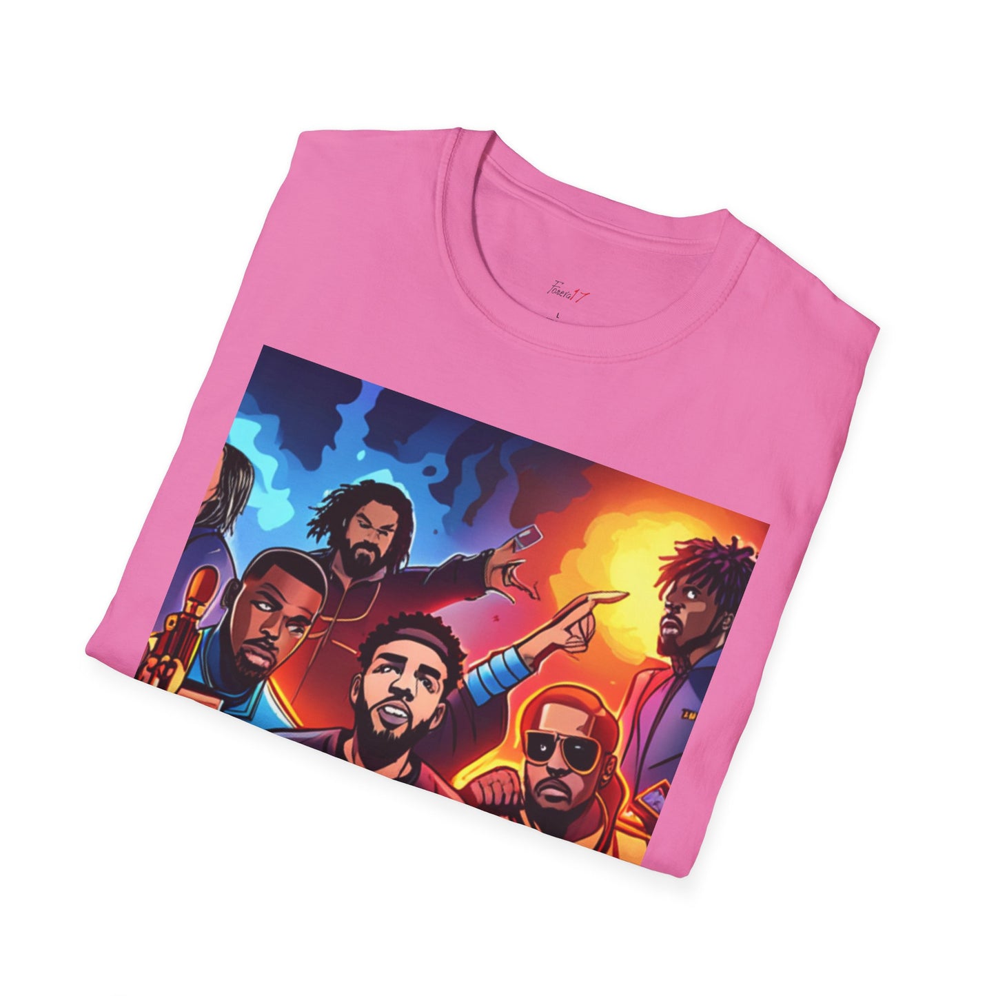 BIG 3 Unisex Softstyle T-Shirt with J Cole, Kendrick Lamar, and Drake Design