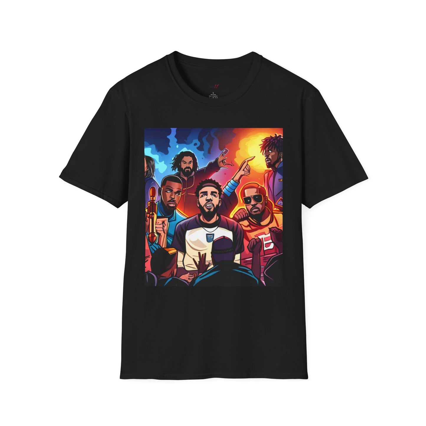 BIG 3 Unisex Softstyle T-Shirt with J Cole, Kendrick Lamar, and Drake Design