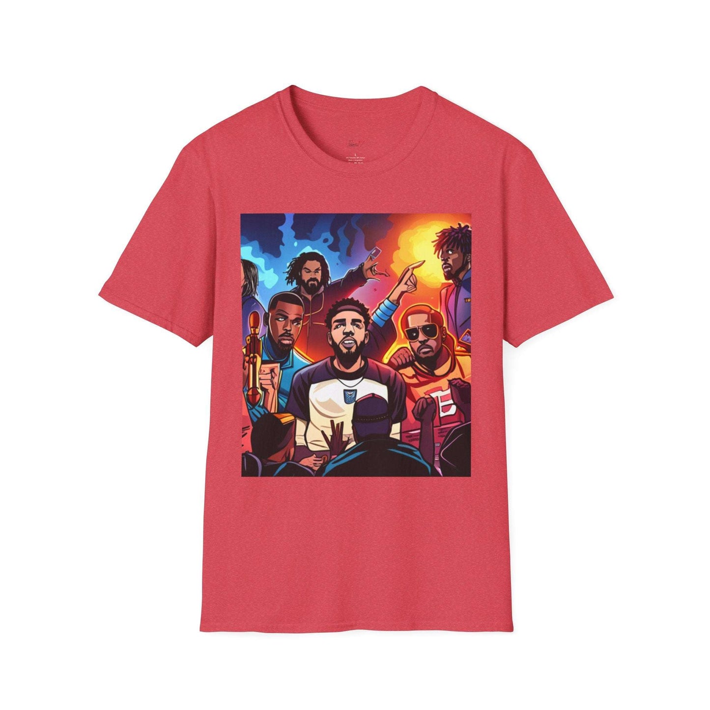 BIG 3 Unisex Softstyle T-Shirt with J Cole, Kendrick Lamar, and Drake Design
