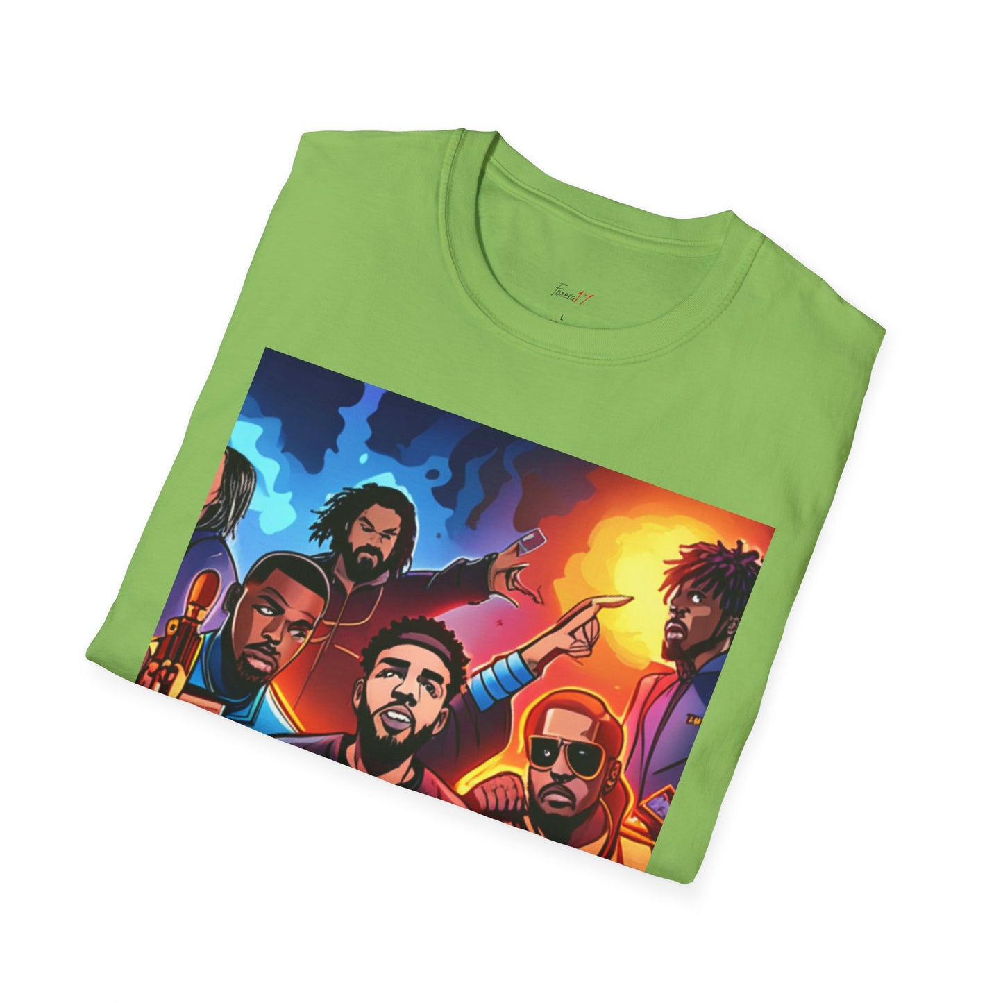BIG 3 Unisex Softstyle T-Shirt with J Cole, Kendrick Lamar, and Drake Design