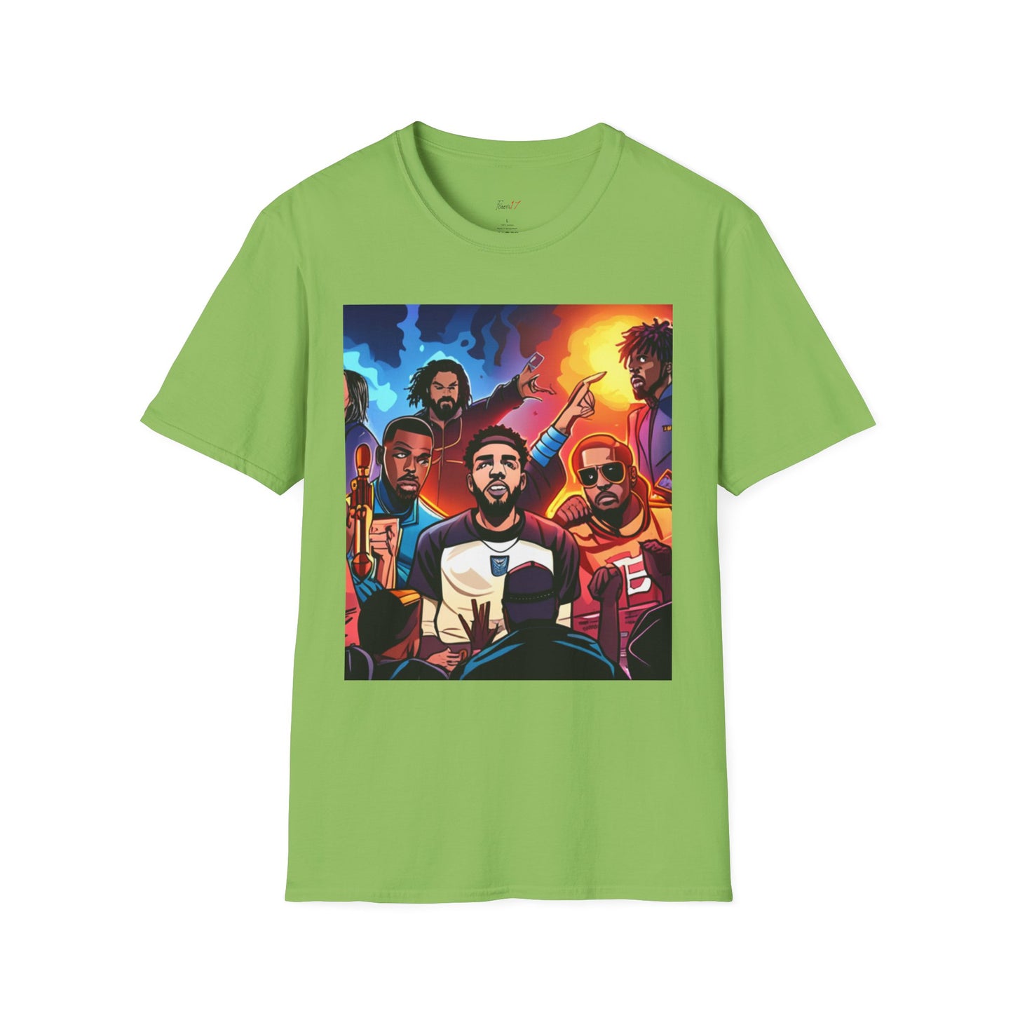 BIG 3 Unisex Softstyle T-Shirt with J Cole, Kendrick Lamar, and Drake Design