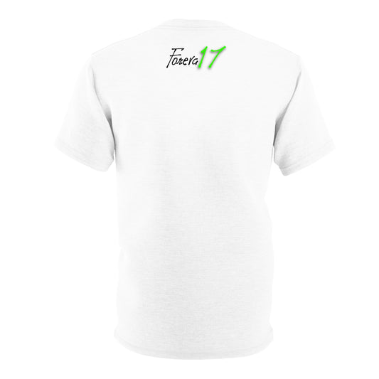 Trendy Graphic Tee with Wolf Design - Unisex Cut & Sew Shirt