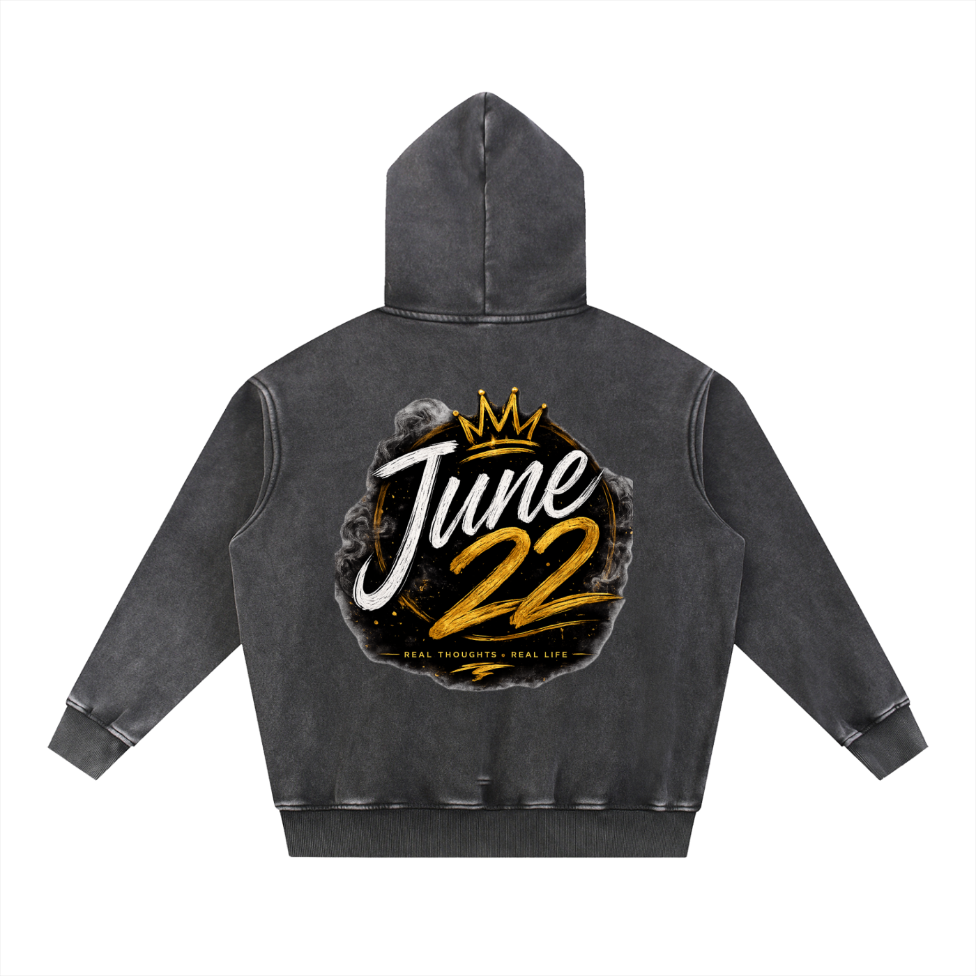Foreva17 x June 22 Snow Wash Fleece Oversize Hoodie