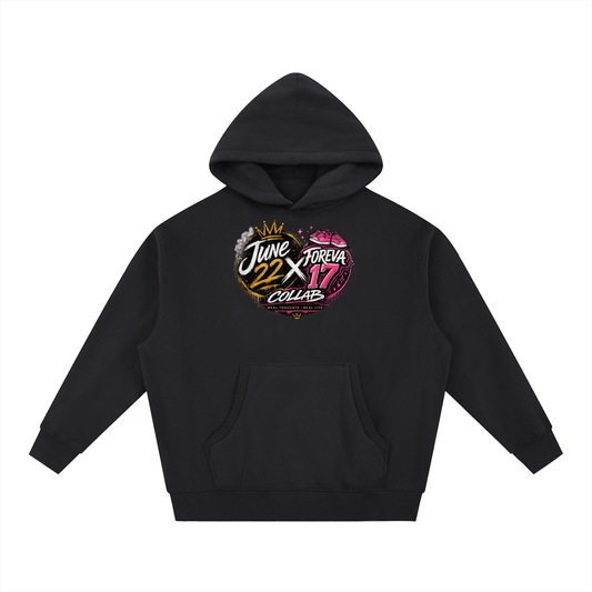 Foreva17 x June 22 Essential Oversized Boxy Fit Fleece Hoodie