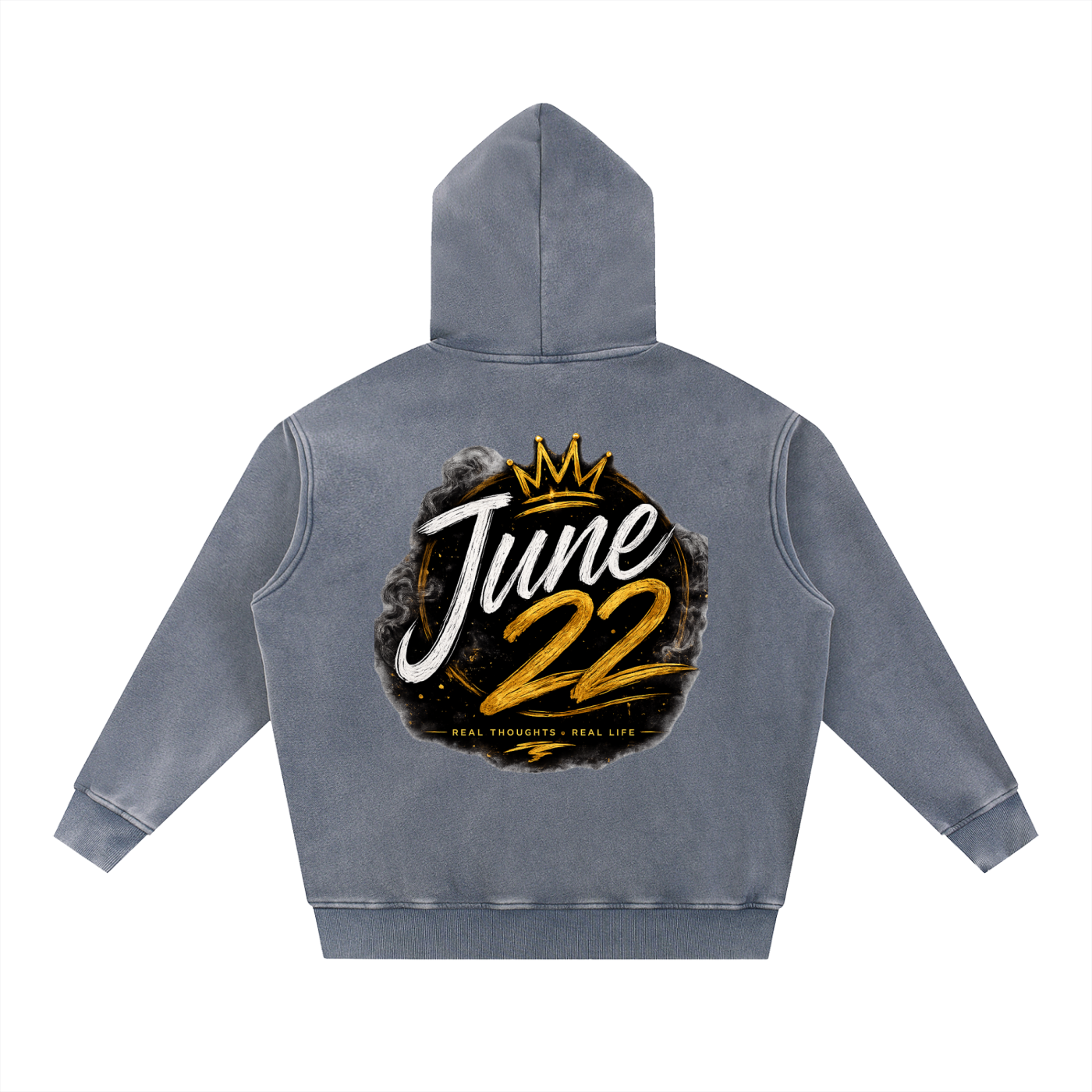 Foreva17 x June 22 Snow Wash Fleece Oversize Hoodie