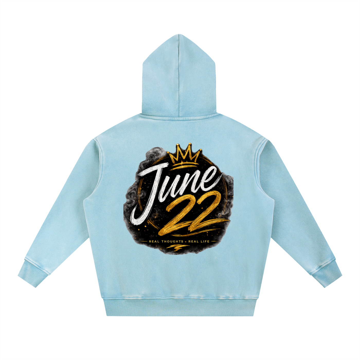Foreva17 x June 22 Snow Wash Fleece Oversize Hoodie